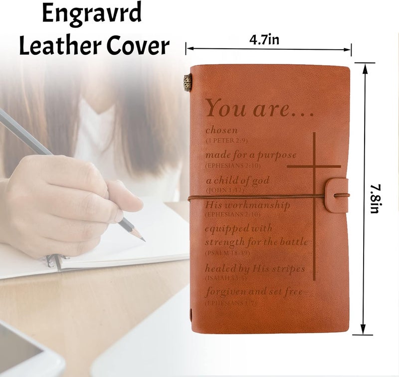 JOYKWE Christian Leather Journal Gifts for men or Women as Religious Retirement Gift, Unique Gift Idea for Friend Sympathy Birthday Gift for Daughter Son, Inspirational Gifts with Bible Teens Christian Gift - Image 4